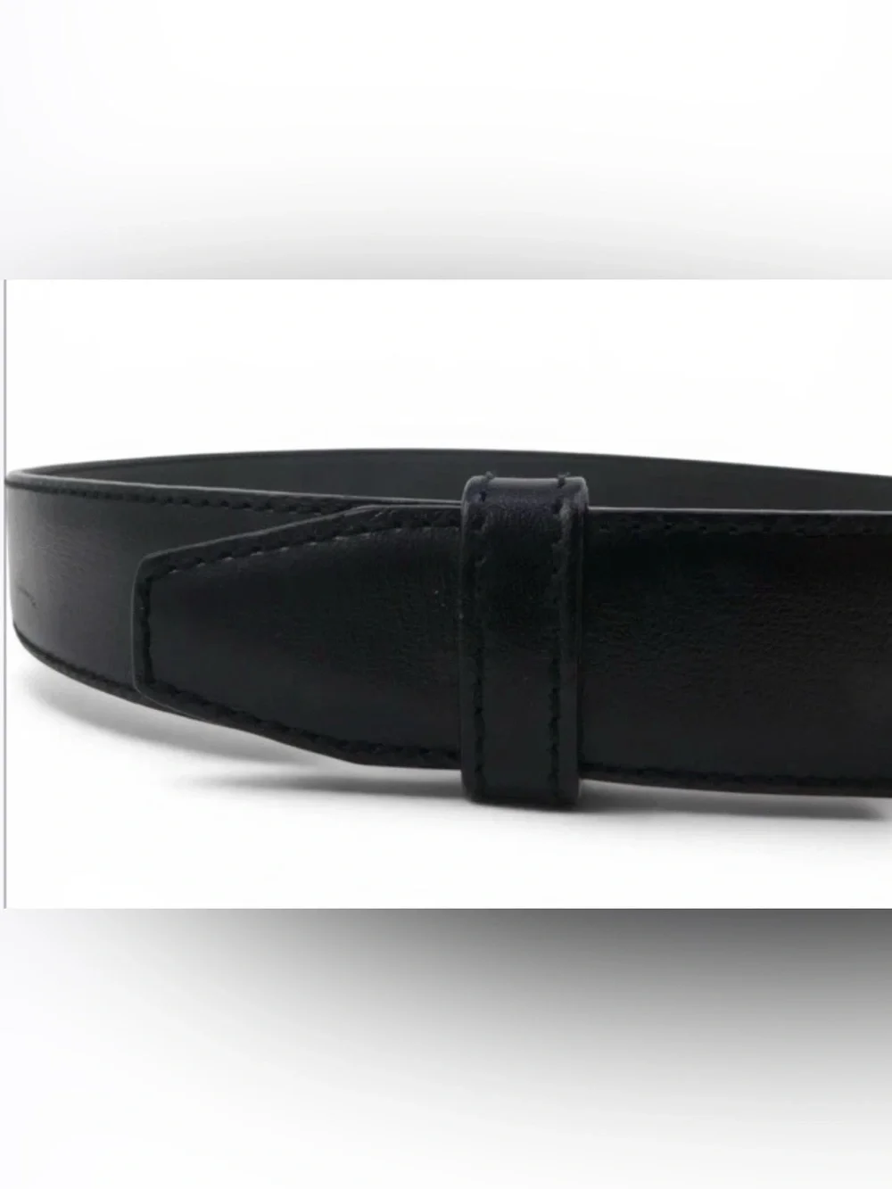 Vtg Salvatore Ferragamo Italy Gold Tone Gancini Buckle Black Leather Belt 236091